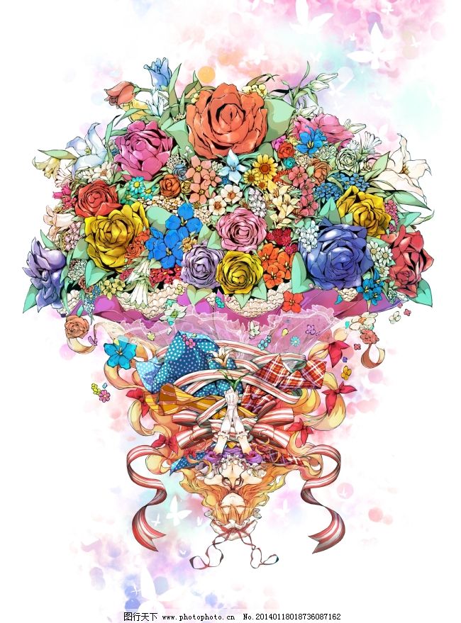 科技与艺术融合之美，动漫鲜花图片重塑生活之美